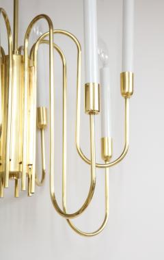  Lightolier 1960s Tommi Parzinger Style Brass Chandelier By Lightolier - 1864948