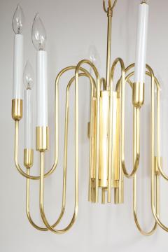  Lightolier 1960s Tommi Parzinger Style Brass Chandelier By Lightolier - 1864959