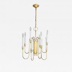  Lightolier 1960s Tommi Parzinger Style Brass Chandelier By Lightolier - 1865380