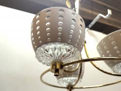  Lightolier Gerald Thurston Brass Crystal Chandelier Pendant Lightolier - 4392832