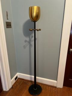  Lightolier MID CENTURY BRASS AND BLACK ENAMEL TORCHIERE - 3017163