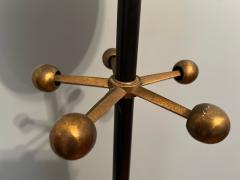  Lightolier MID CENTURY BRASS AND BLACK ENAMEL TORCHIERE - 3017165