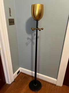  Lightolier MID CENTURY BRASS AND BLACK ENAMEL TORCHIERE - 3017167
