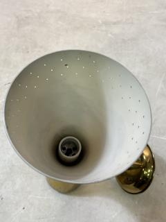  Lightolier MID CENTURY MODERNIST BRASS PERFORATED DOUBLE CONE SCONCE - 2900524