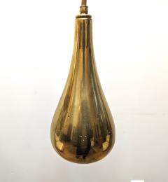  Lightolier Mid Century Brass Tear Drop Pendants attributed Paavo Tynell for Lightolier - 3596287