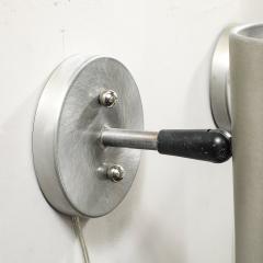  Lightolier Mid Century Modernist Brushed Aluminum Cylindrical Sconces by Lightolier - 4347279