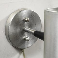  Lightolier Mid Century Modernist Brushed Aluminum Cylindrical Sconces by Lightolier - 4347284