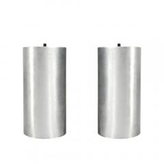  Lightolier Mid Century Modernist Brushed Aluminum Cylindrical Sconces by Lightolier - 4347287