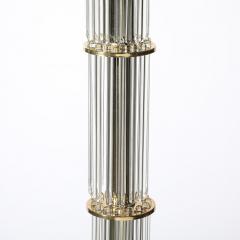  Lightolier Mid Century Polished Brass with Glass Rod Detailing Floor Lamp by Lightolier - 4162132