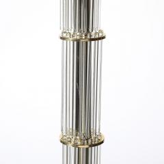  Lightolier Mid Century Polished Brass with Glass Rod Detailing Floor Lamp by Lightolier - 4162133