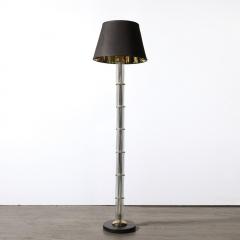  Lightolier Mid Century Polished Brass with Glass Rod Detailing Floor Lamp by Lightolier - 4162136