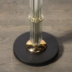  Lightolier Mid Century Polished Brass with Glass Rod Detailing Floor Lamp by Lightolier - 4162138