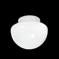  Lightolier Mid Century Reverse Dome Form Milk Glass Flush Mount Chandelier by Lightolier - 4347615