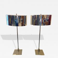  Ligne Roset Co Ligne Roset Chrome Desk Lamp Pair - 4659786