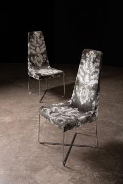  Ligne Roset Co Ligne Roset High Back Pair of Slipper Chairs by SODA Design in Jacquard Chenille - 3767806