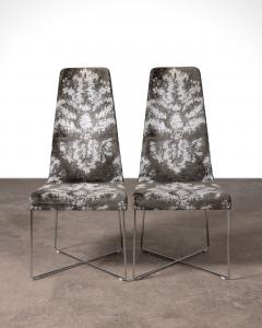  Ligne Roset Co Ligne Roset High Back Pair of Slipper Chairs by SODA Design in Jacquard Chenille - 3767807