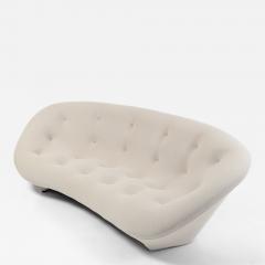  Ligne Roset Co Ligne Roset Ploum Three Seater High Back Sofa in Off White Cream Wool Fabric - 3450434