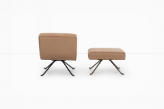  Ligne Roset Co Ligne Roset Style Lounge Chair and Ottoman - 2784986