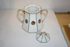  Limoges 1920s French Art Deco Limoges Porcelain Modern Octagonal Tea Coffee Set - 1217094