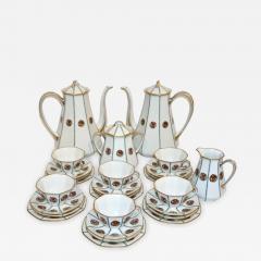  Limoges 1920s French Art Deco Limoges Porcelain Modern Octagonal Tea Coffee Set - 1218603