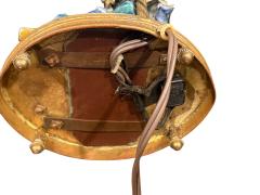  Limoges BEAUTIFUL CHARMING FRENCH CERAMIC BIRD FLOWERED VINE MIRROR POND BRONZE LAMPS - 4644789