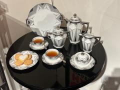  Limoges French Art Deco Black and White Limoges Tea Set for 12 Art Deco - 4312936
