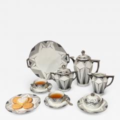  Limoges French Art Deco Black and White Limoges Tea Set for 12 Art Deco - 4319106