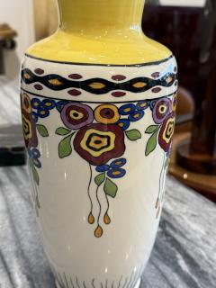  Limoges French Art Deco Hand Painted Limoges Porcelain Vase J Lusca Dijon - 4749949