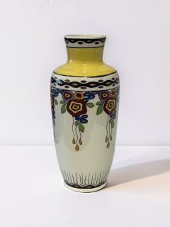  Limoges French Art Deco Hand Painted Limoges Porcelain Vase J Lusca Dijon - 4751647