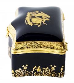  Limoges Large Porcelain Jewelry Box Decorated with 22 Karat Gold by Limoges Castel - 3112179