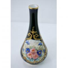  Limoges Limoges Porcelain 1930s Vintage French Pair of Cobalt Blue One Flower Vases - 1332804