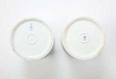  Limoges Pair Large White Porcelain Cylindrical Cache Pots Limoges France c 1910 - 1051058
