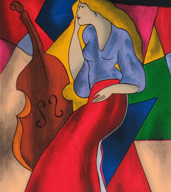  Linda Le Kinff Woman with Cello - 3566978