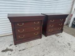  Lineage Pair of three drawer Empire Style commodes by Lineage - 4306787