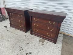  Lineage Pair of three drawer Empire Style commodes by Lineage - 4306799