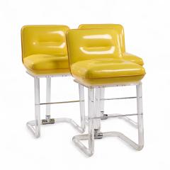  Lion in Frost Lion in Frost Mid Century Lucite Swivel Bar Stools Set of 3 - 4236494