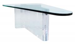  Lion in Frost Sculptural Coffee Table in Thick Lucite with Glass Top by Lion in Frost - 142659