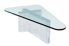  Lion in Frost Sculptural Coffee Table in Thick Lucite with Glass Top by Lion in Frost - 142664