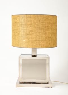  Liwan s Polished Steel Table Lamp with Rattan Shade by Liwans Rome - 3313610