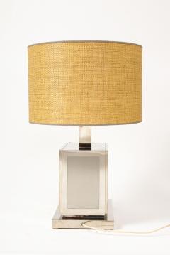  Liwan s Polished Steel Table Lamp with Rattan Shade by Liwans Rome - 3313611