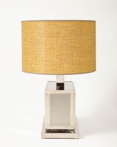  Liwan s Polished Steel Table Lamp with Rattan Shade by Liwans Rome - 3313614