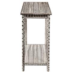  Lobel Originals Lobel Originals 2 Tier Console in Black and White Snakeskin 2022 - 2419075