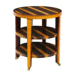  Lobel Originals Lobel Originals 3 Tiered Side Table in Exotic Snakeskin 2022 Signed  - 2443429