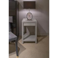  Lobel Originals Lobel Originals Bedside Side Table in Lacquered Linen 2025 Signed  - 4227740