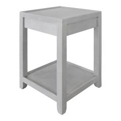 Lobel Originals Lobel Originals Bedside Side Table in Lacquered Linen 2025 Signed  - 4227742