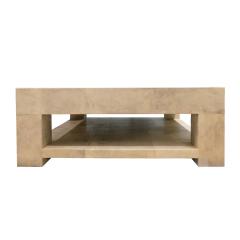  Lobel Originals Lobel Originals Custom 2 Tier Coffee Table in Lacquered Goatskin New - 2580691