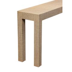  Lobel Originals Lobel Originals Custom Console Table in 2 Tone Lacquered Linen Made To Order - 2671738