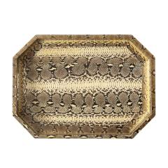  Lobel Originals Lobel Originals Octagonal Tray in Natural Python New - 2688068