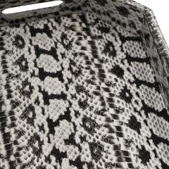  Lobel Originals Lobel Originals Pair of Octagonal Trays in Black and White Python 2024 Signed  - 3977736