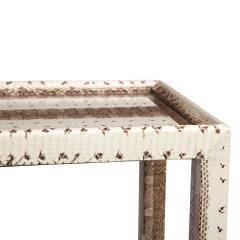  Lobel Originals Lobel Originals Telephone Table in Snake Skin 2022 Signed  - 4288842